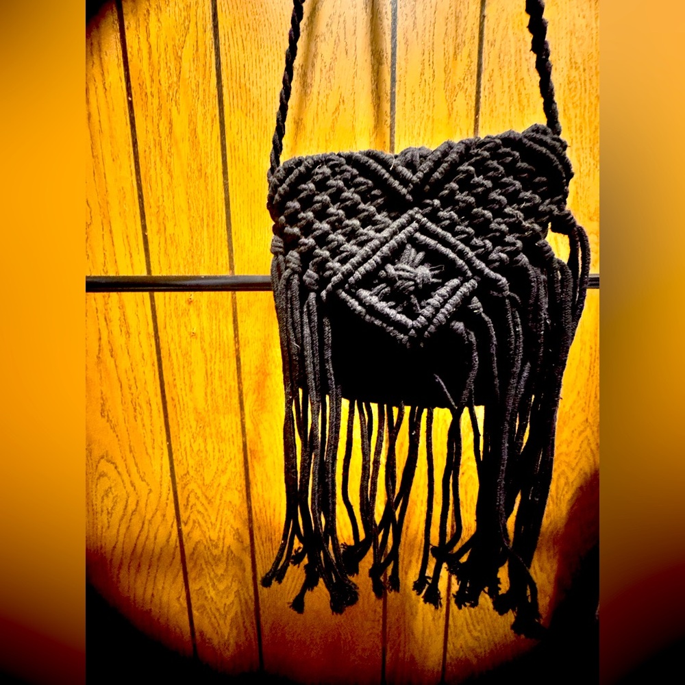 Black Macrame Purse